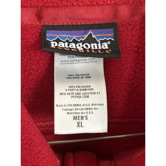 Patagonia Simple Synchilla Jacket Men's Red - Size XL - Picture 3 of 5